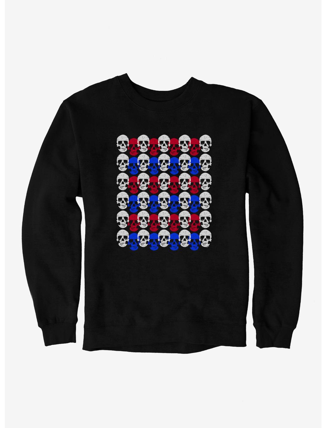 iCreate Americana Skulls Grid Sweatshirt, , hi-res