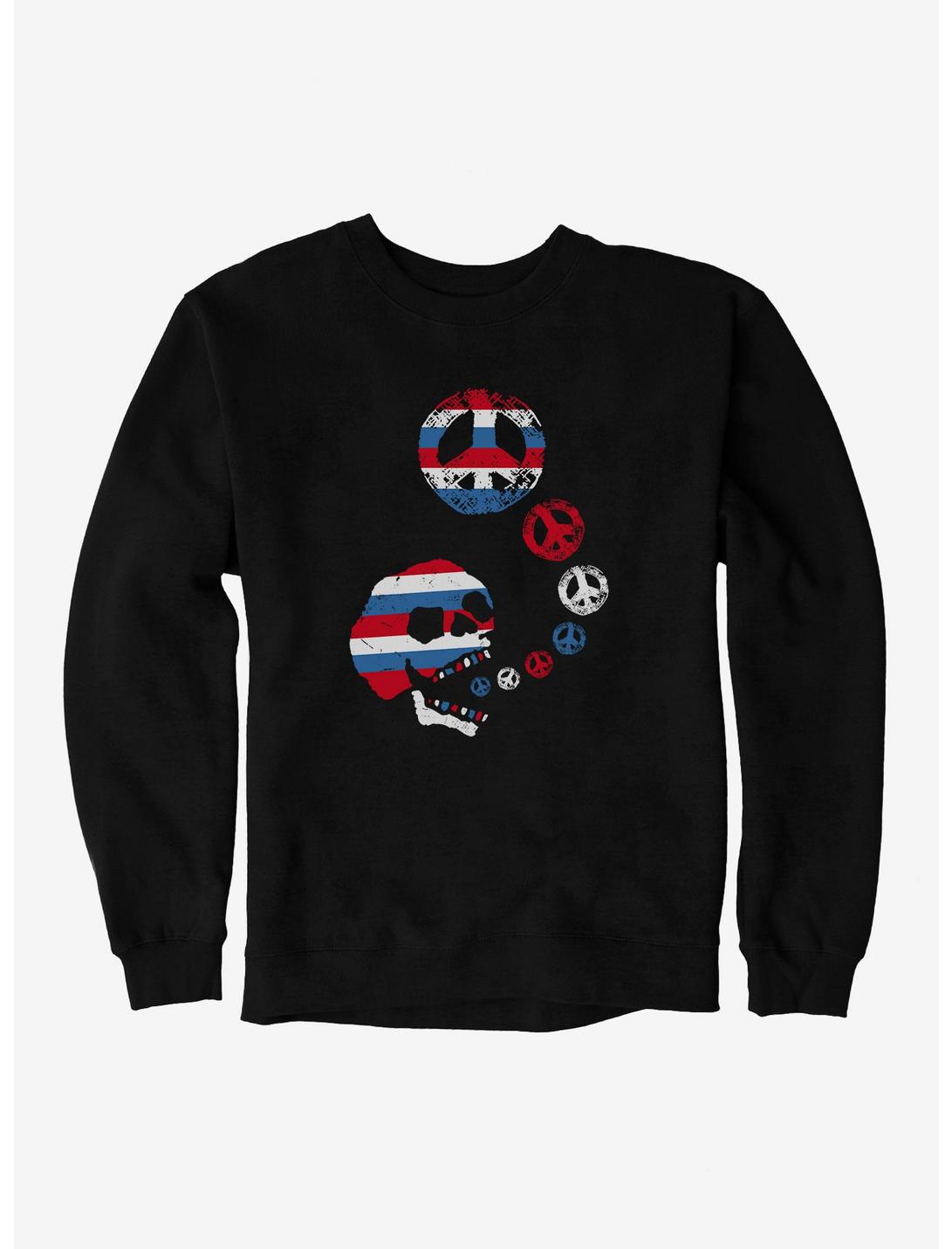 iCreate Americana Skull Peace Sweatshirt, , hi-res