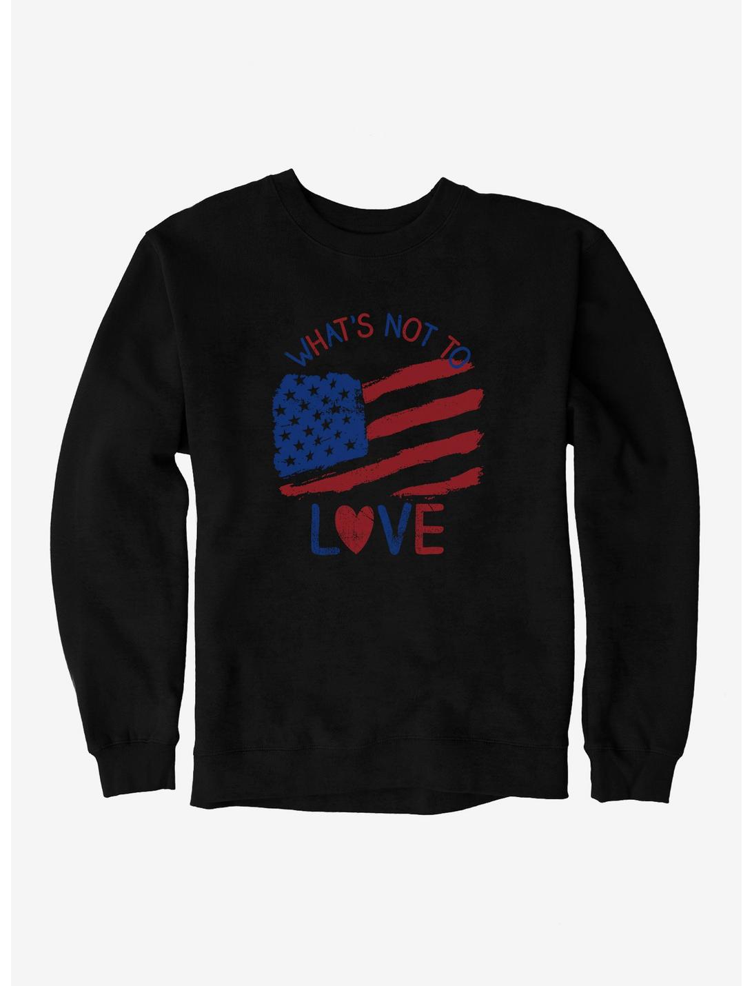 iCreate Americana Flag What's Not To Love Sweatshirt, , hi-res