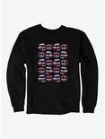 iCreate Americana Skulls And Peace Grid Sweatshirt, , hi-res