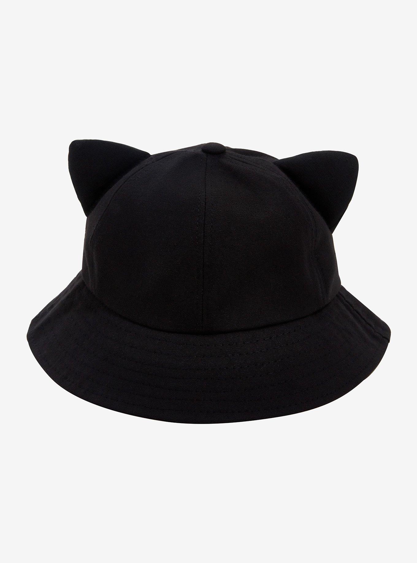 Black Cat 3D Ears Bucket Hat