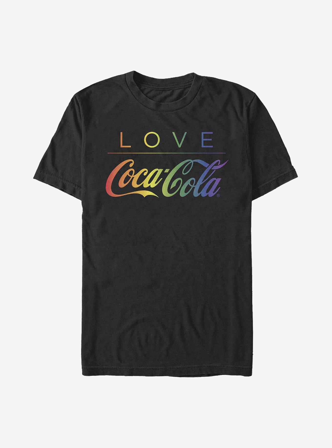 Coca-Cola Love Rainbow T-Shirt, BLACK, hi-res