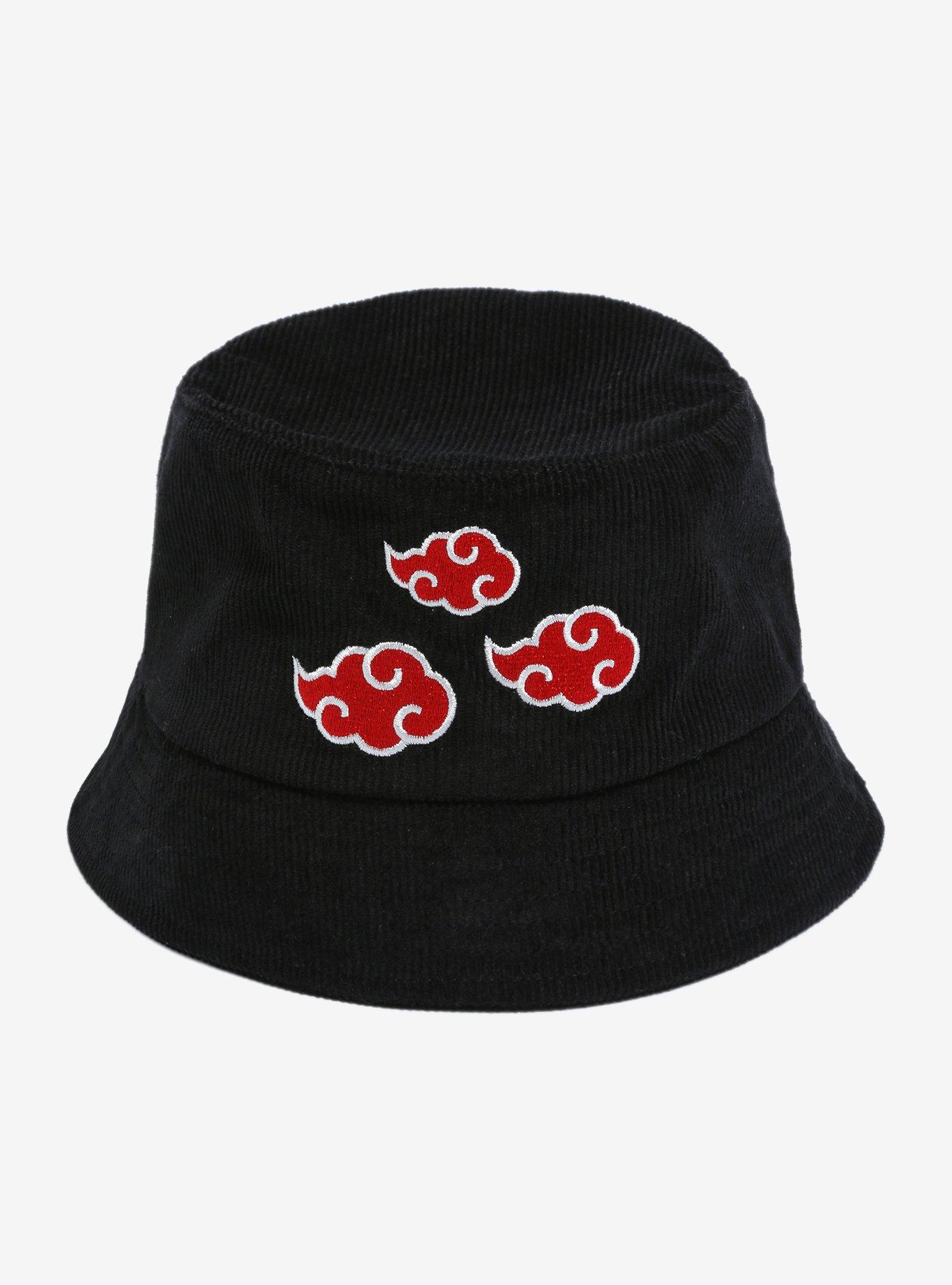 Naruto Shippuden Akatsuki Clouds Corduroy Bucket Hat - BoxLunch Exclusive, , hi-res