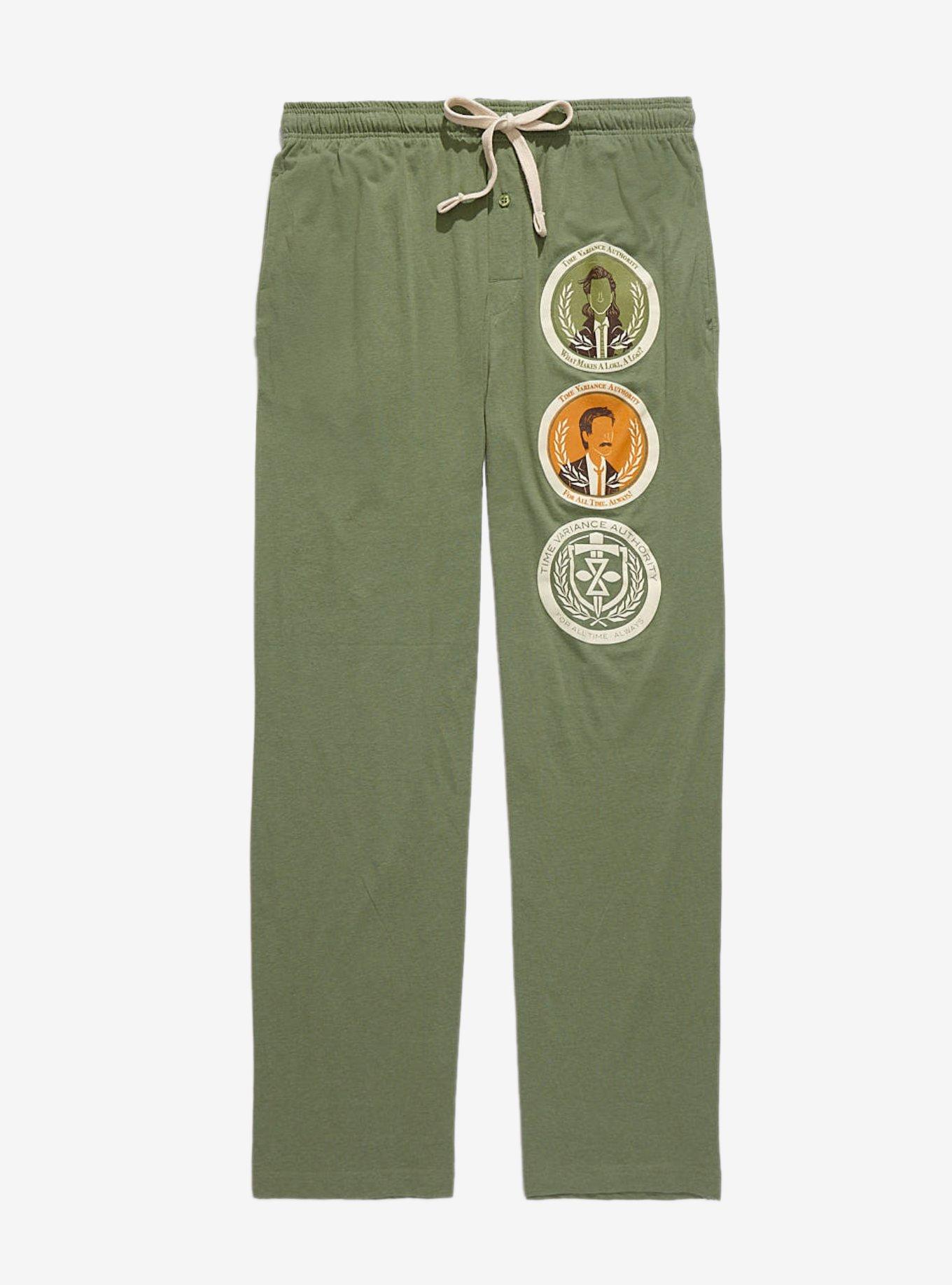 Marvel Loki Time Variance Authority Symbol Sleep Pants - BoxLunch Exclusive, SAGE, hi-res