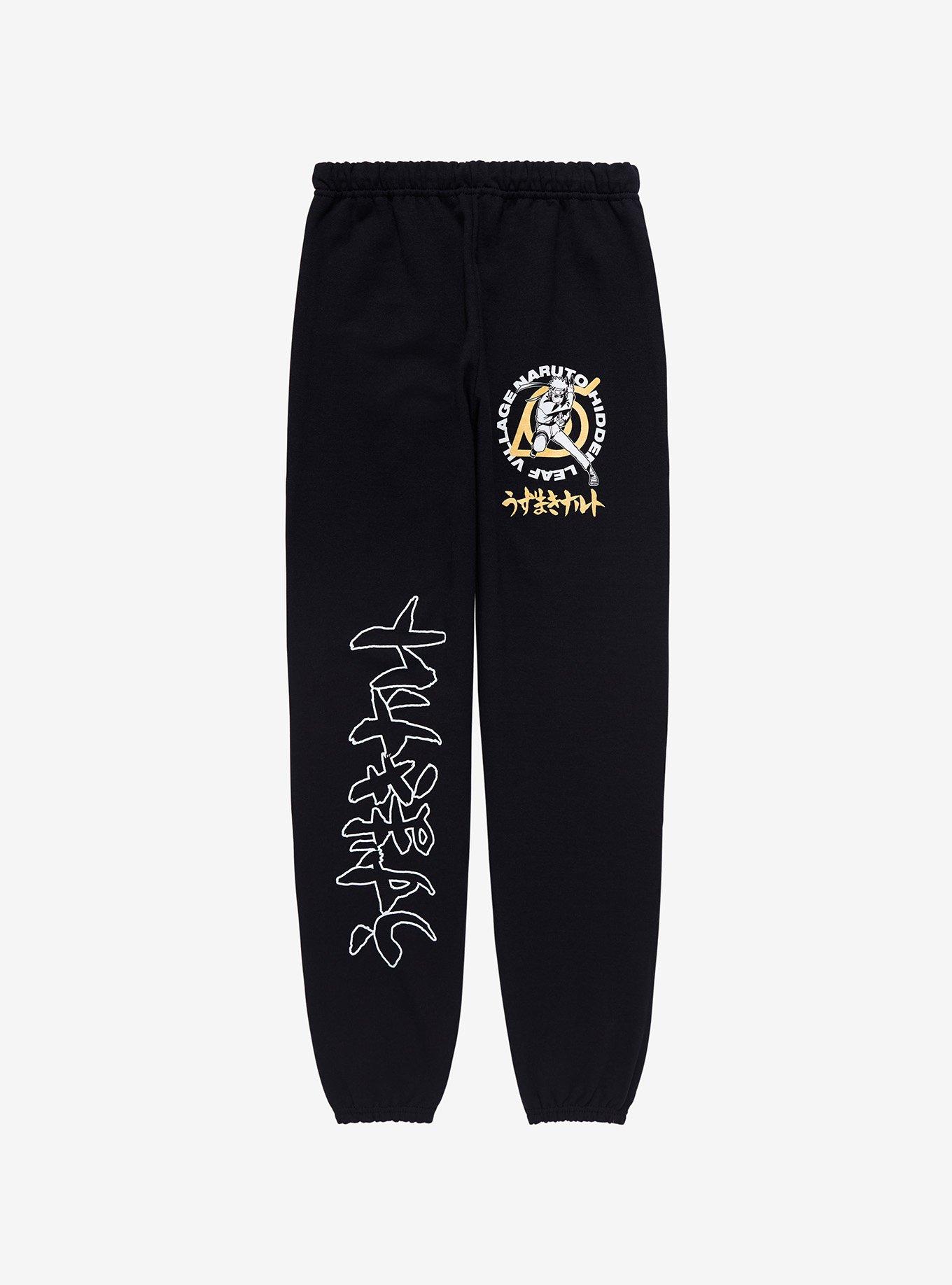 Naruto Shippuden Naruto Uzumaki Joggers - BoxLunch Exclusive, BLACK, hi-res