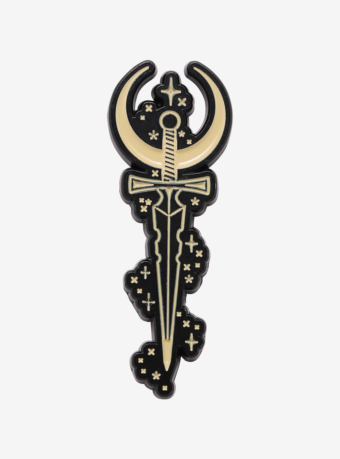 Crescent Moon Dagger Enamel Pin | Hot Topic