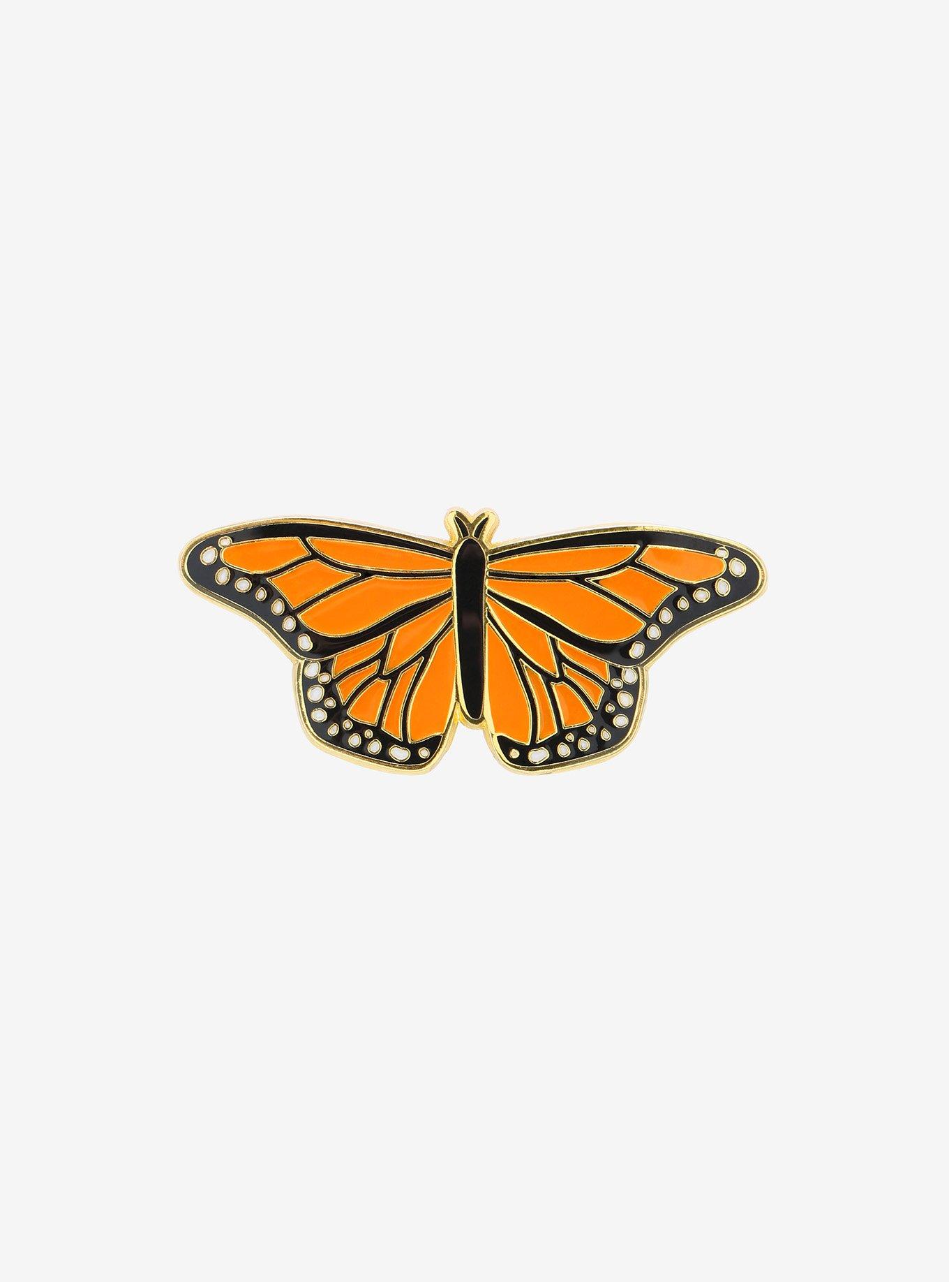 Monarch Butterfly Enamel Pin, , hi-res