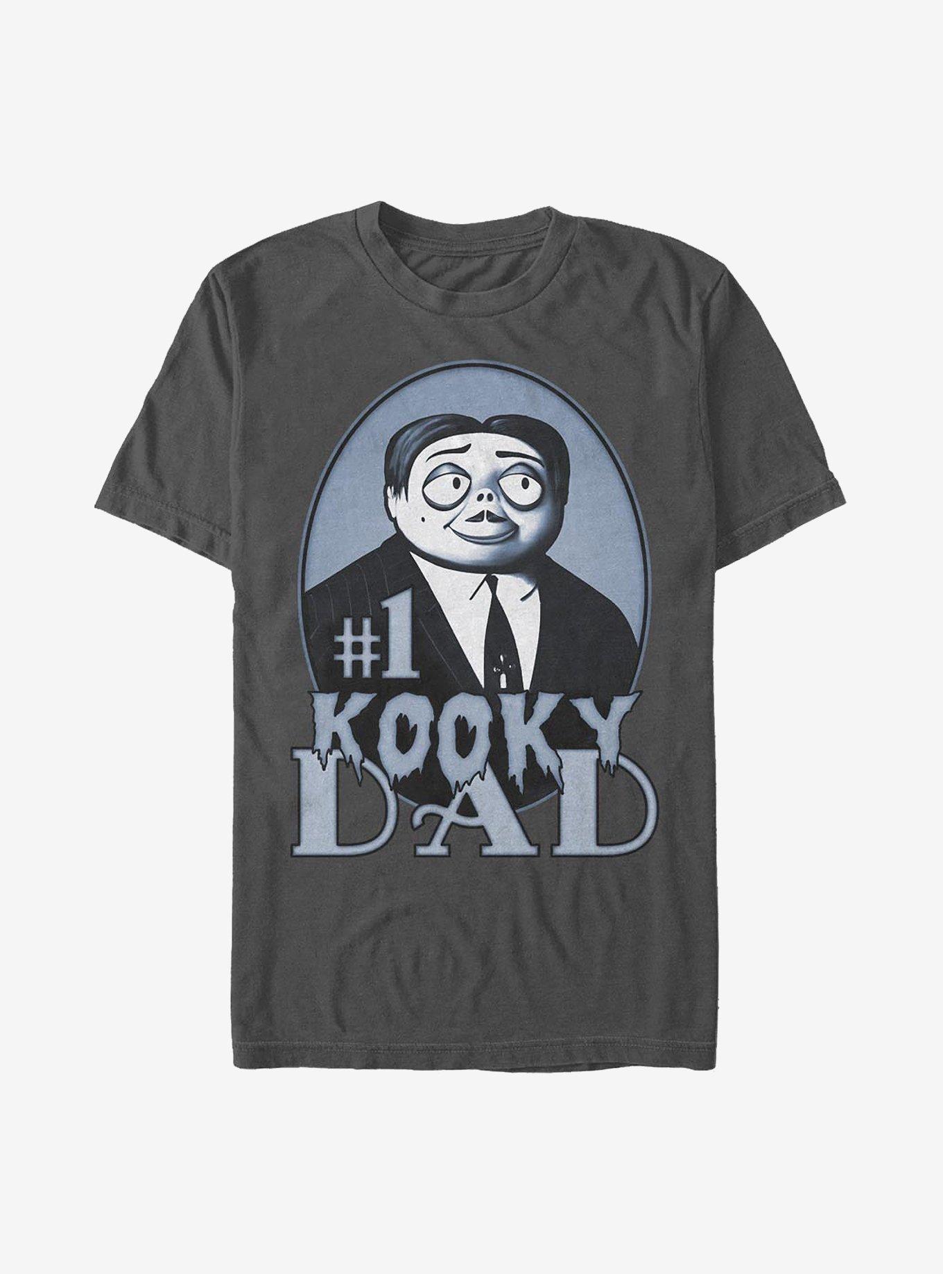 The Addams Family No. 1 Kooky Dad T-Shirt, CHARCOAL, hi-res