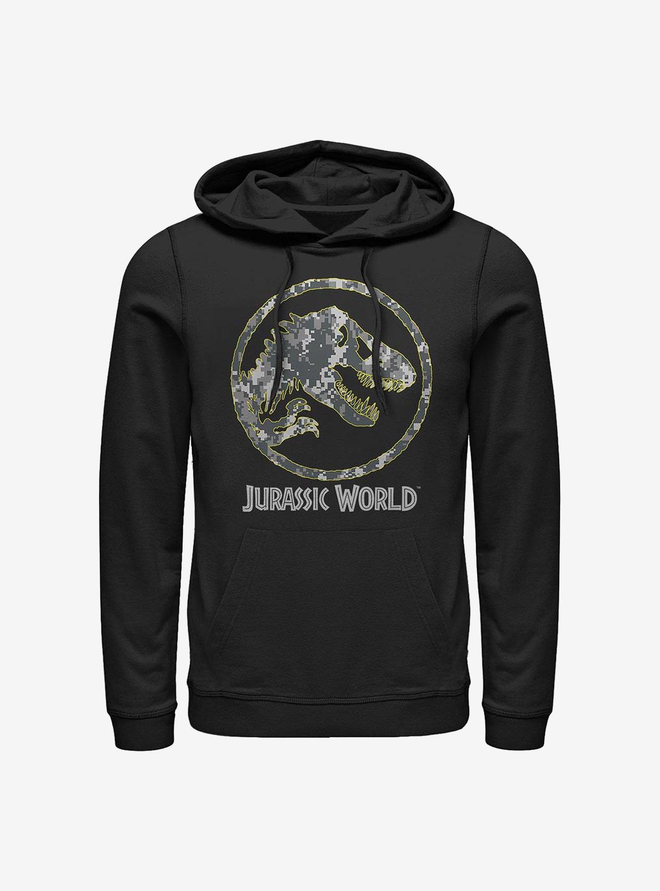 Jurassic Park Camo Yellow Dino Hoodie, , hi-res