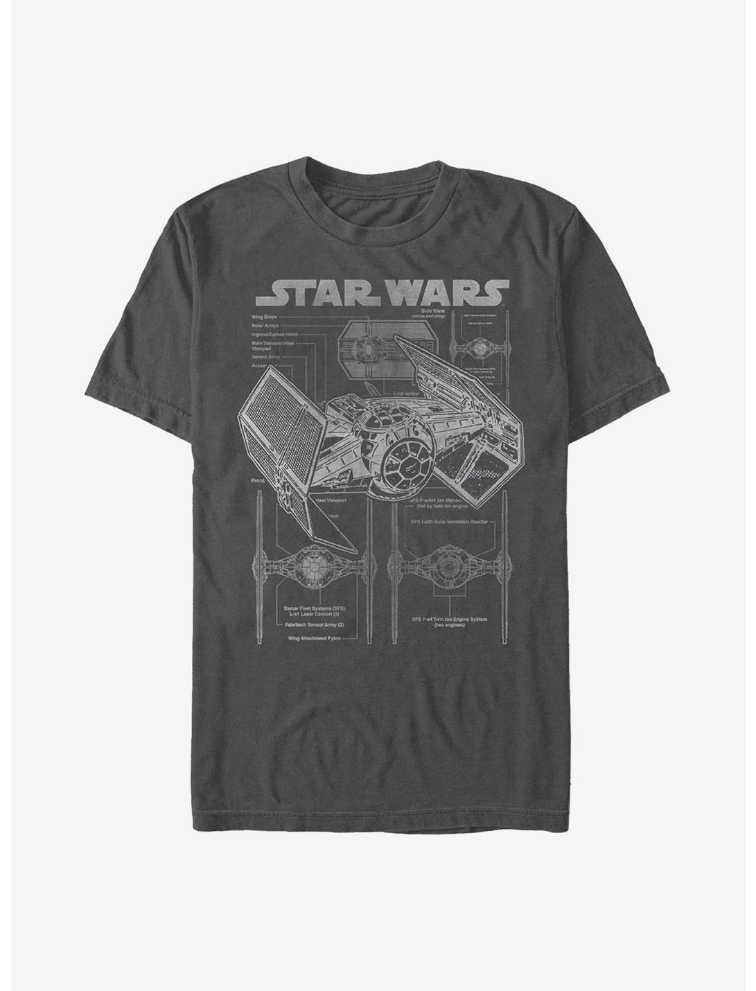 Star Wars Tie Fighter T-Shirt, CHARCOAL, hi-res