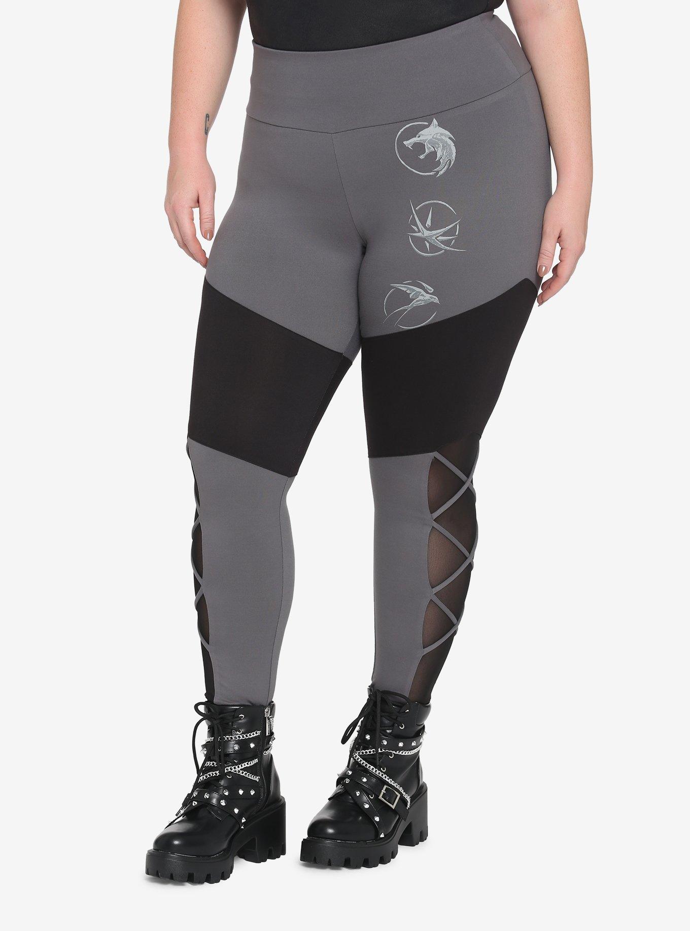 The Witcher Symbols Color-Block Leggings Plus Size, MULTI, hi-res view 1
