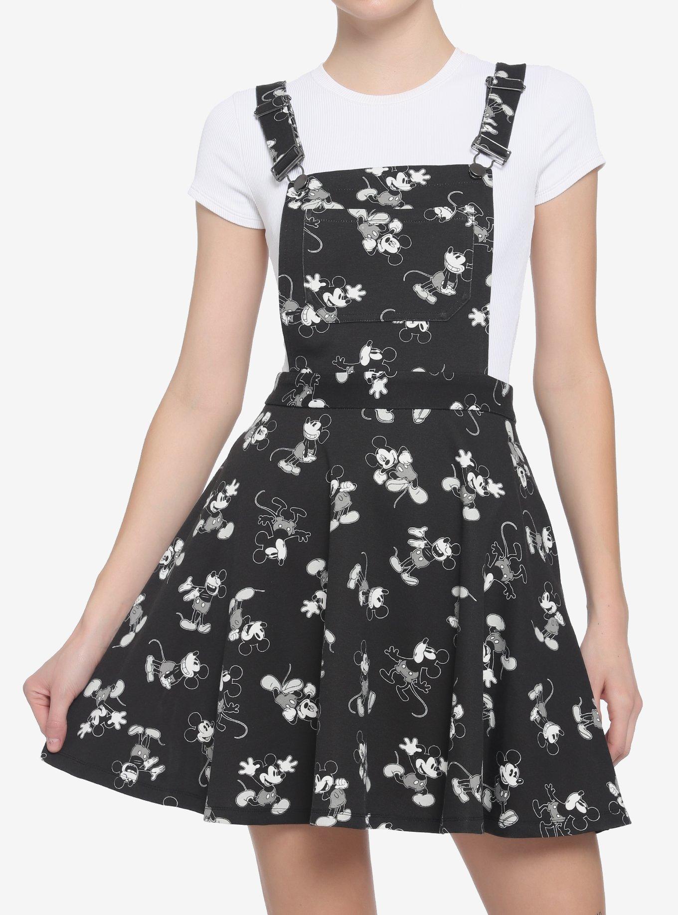 Her Universe Disney Mickey Mouse Black & White Skirtall, MULTI, hi-res