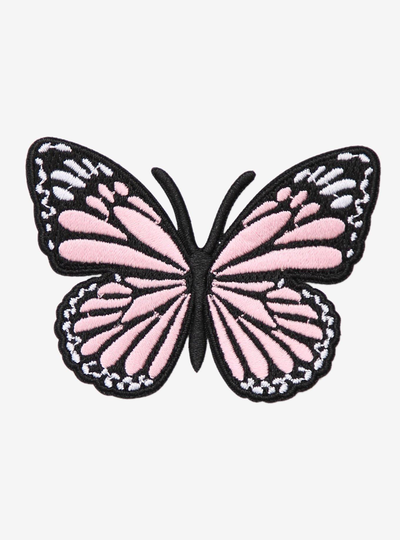 Pink Butterfly Patch, , hi-res