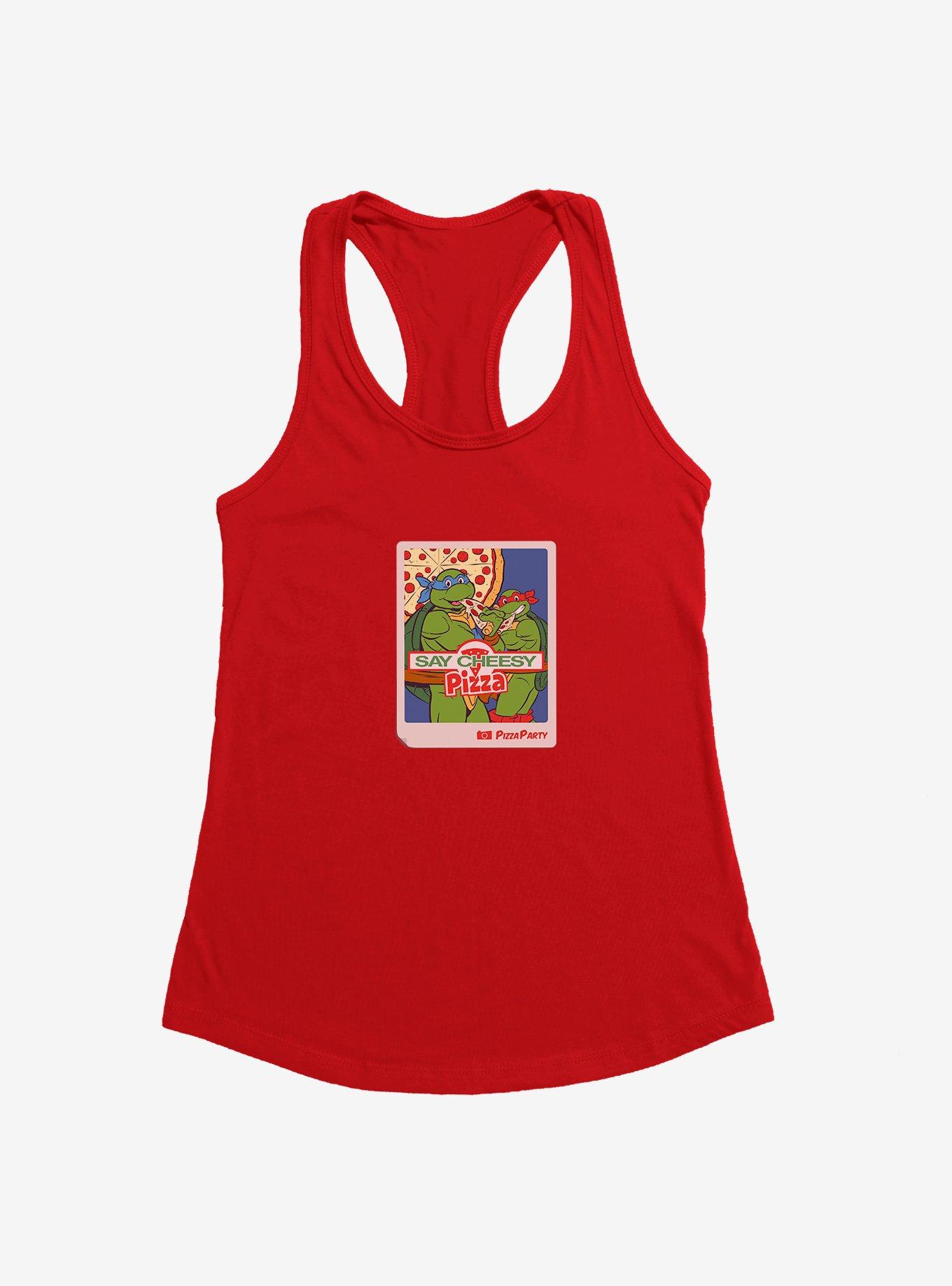 Teenage Mutant Ninja Turtles Pizza Party Photo Girls Tank, RED, hi-res