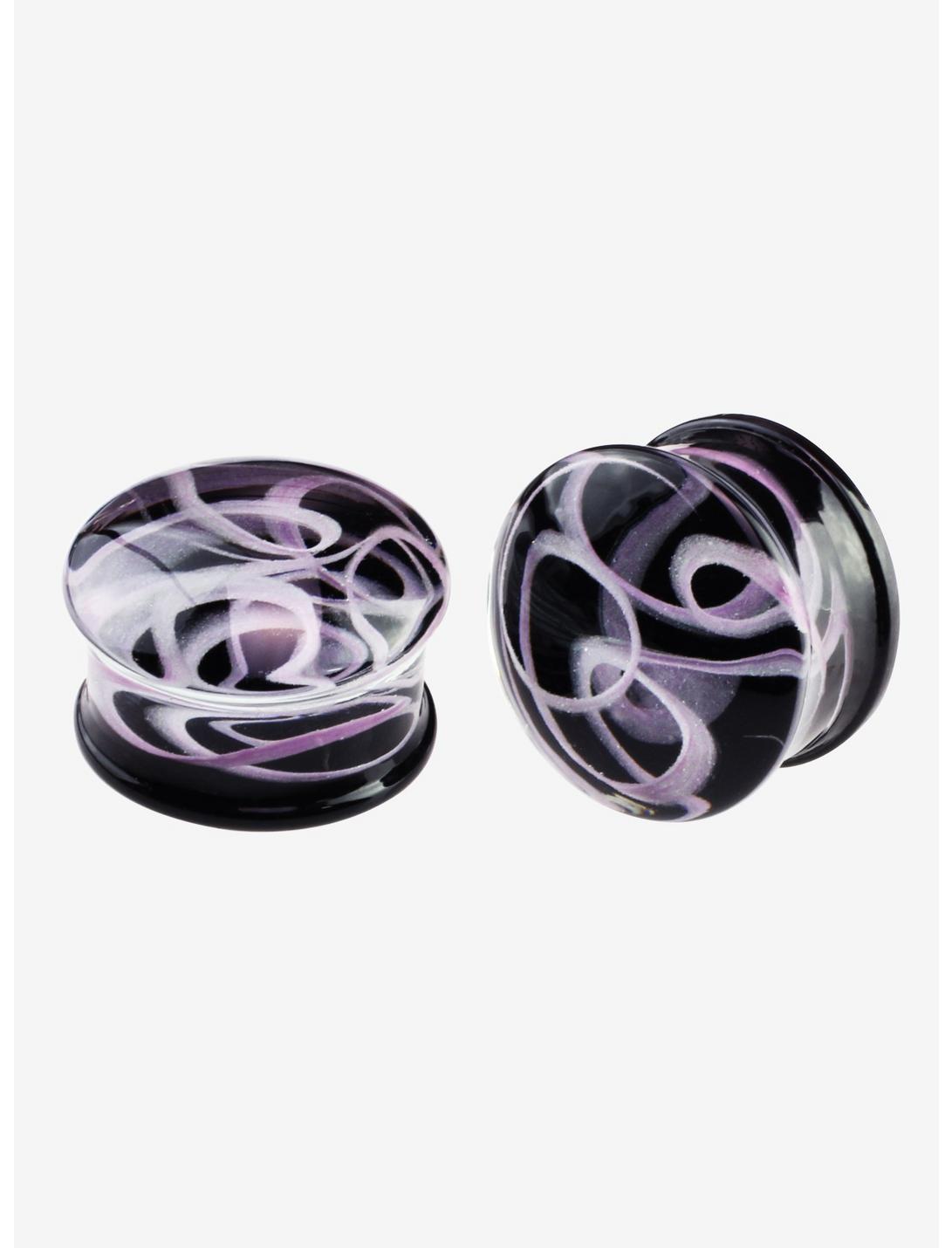 Glass Purple Swirl Plug 2 Pack, MULTI, hi-res