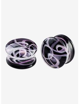 Glass Purple Swirl Plug 2 Pack, , hi-res