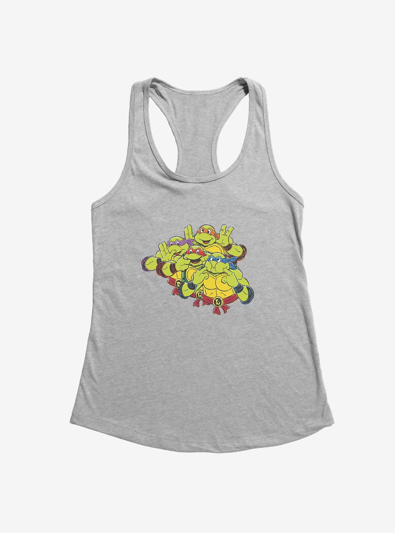 Teenage Mutant Ninja Turtles Group Making Faces Girls Tank, , hi-res