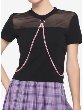 Pink Padlock O-Ring Chain & Candy Bear Girls Mesh T-Shirt, , hi-res