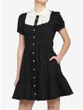 Black & White Peter Pan Collar Dress, BLACK, hi-res