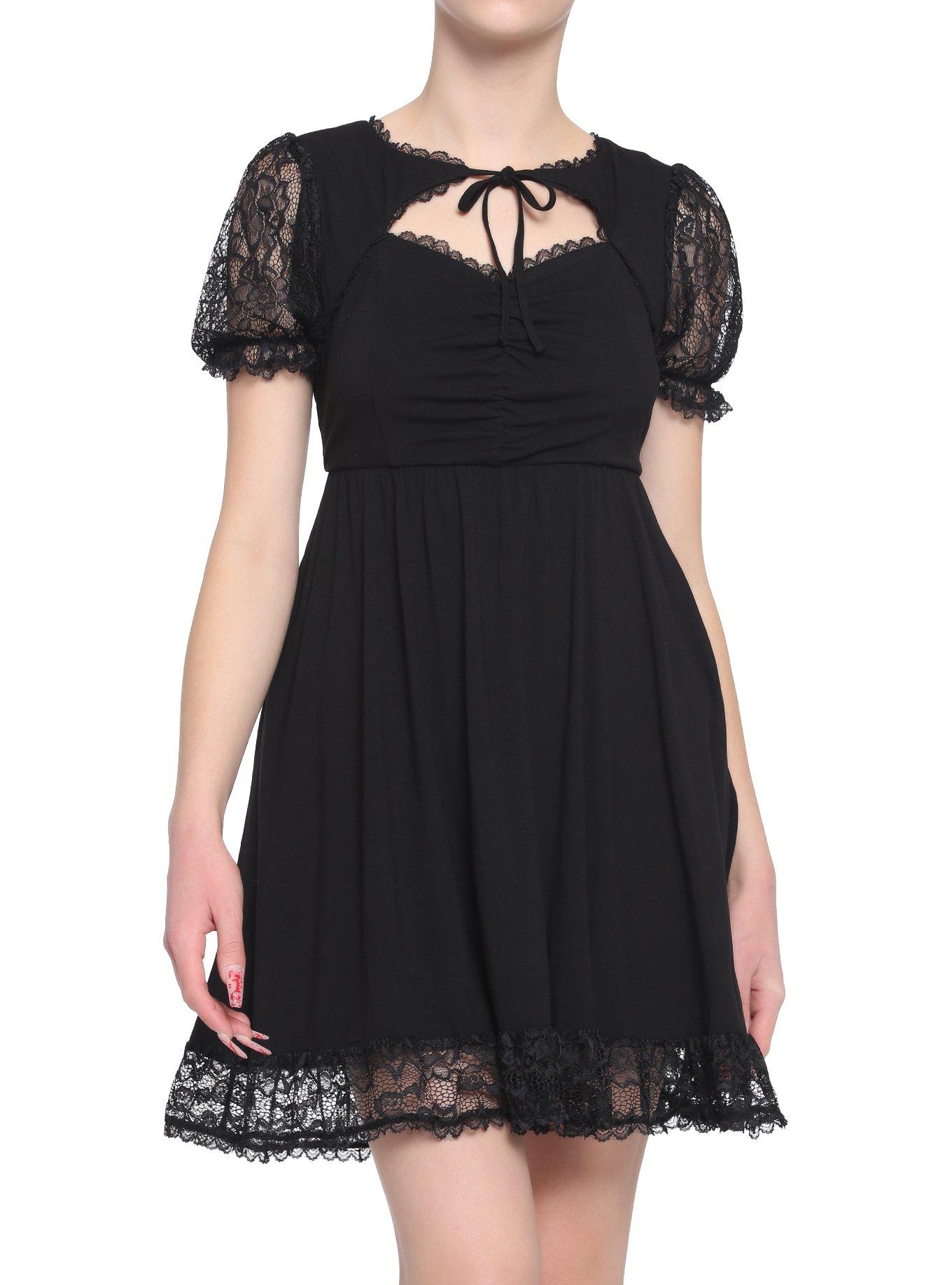 Black Lace Sweetheart Dress