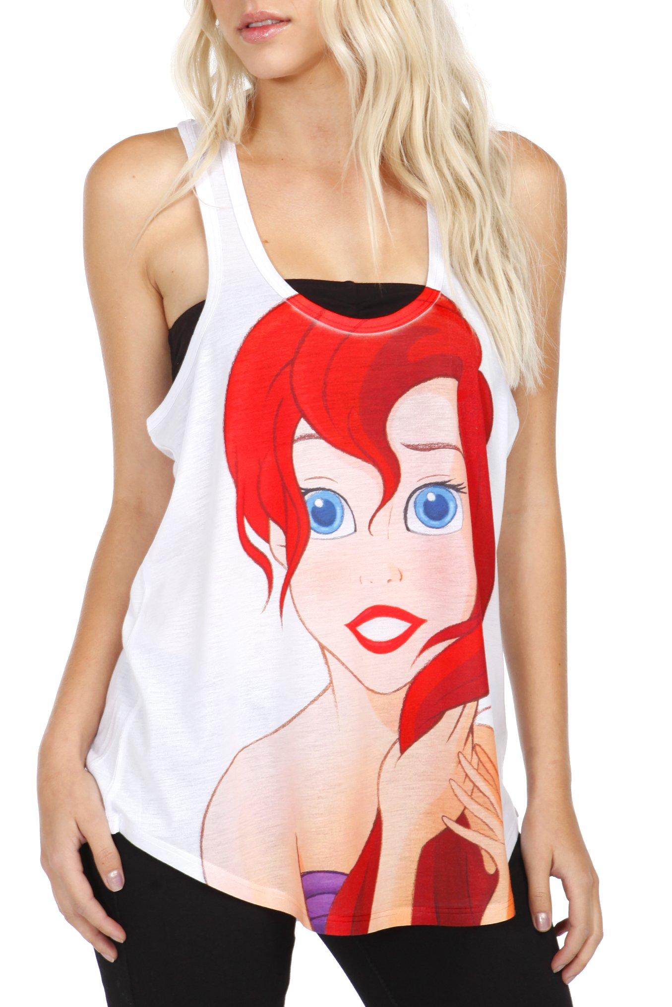 Disney The Little Mermaid Racerback Tank Top, BLACK, hi-res