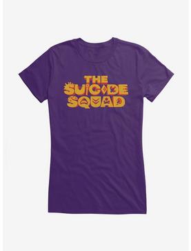 DC Comics The Suicide Squad Stacked Logo Girls T-Shirt, PURPLE, hi-res