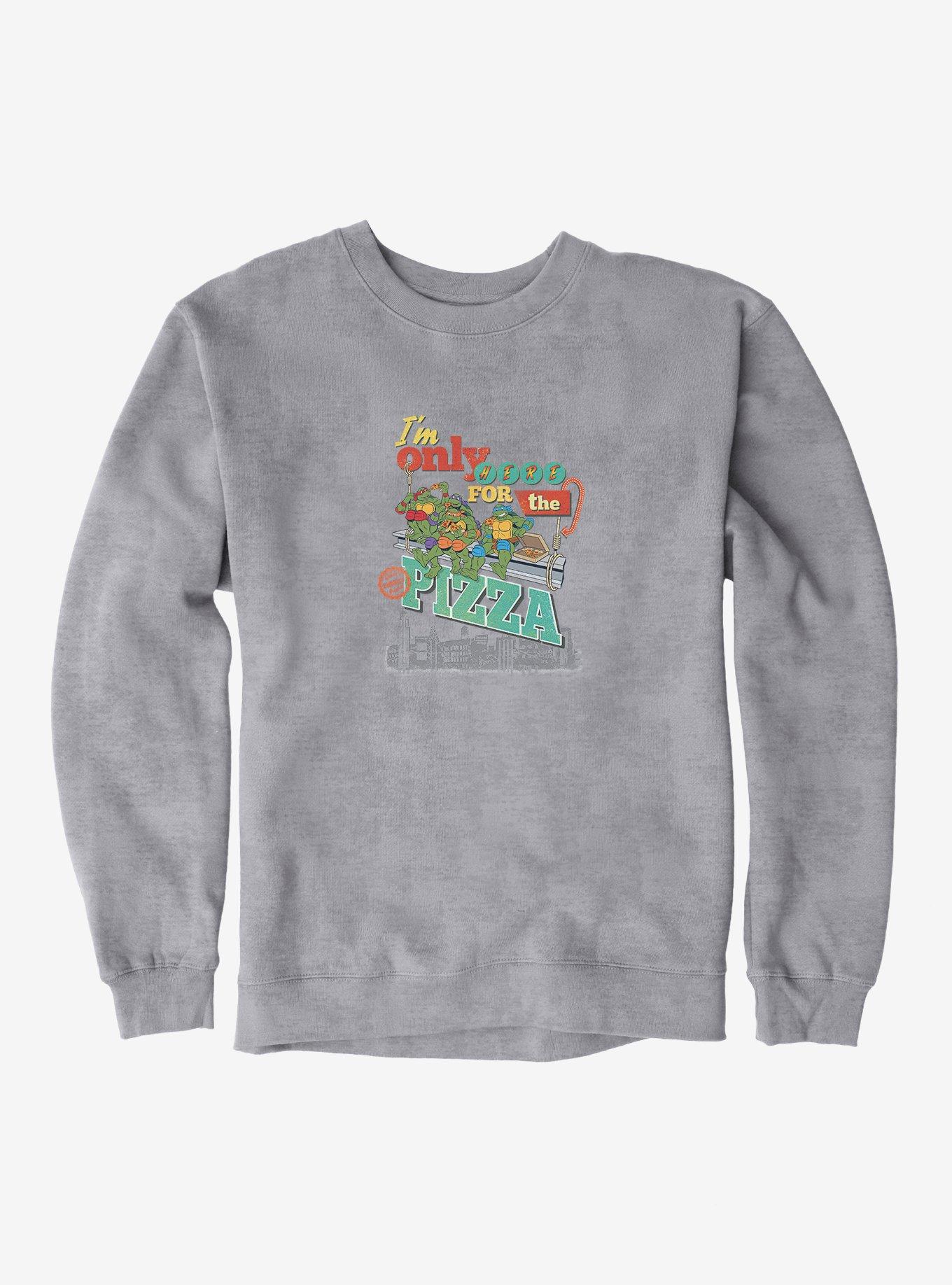 Teenage Mutant Ninja Turtles Only Here For The Pizza Mens Sweatshirt, , hi-res