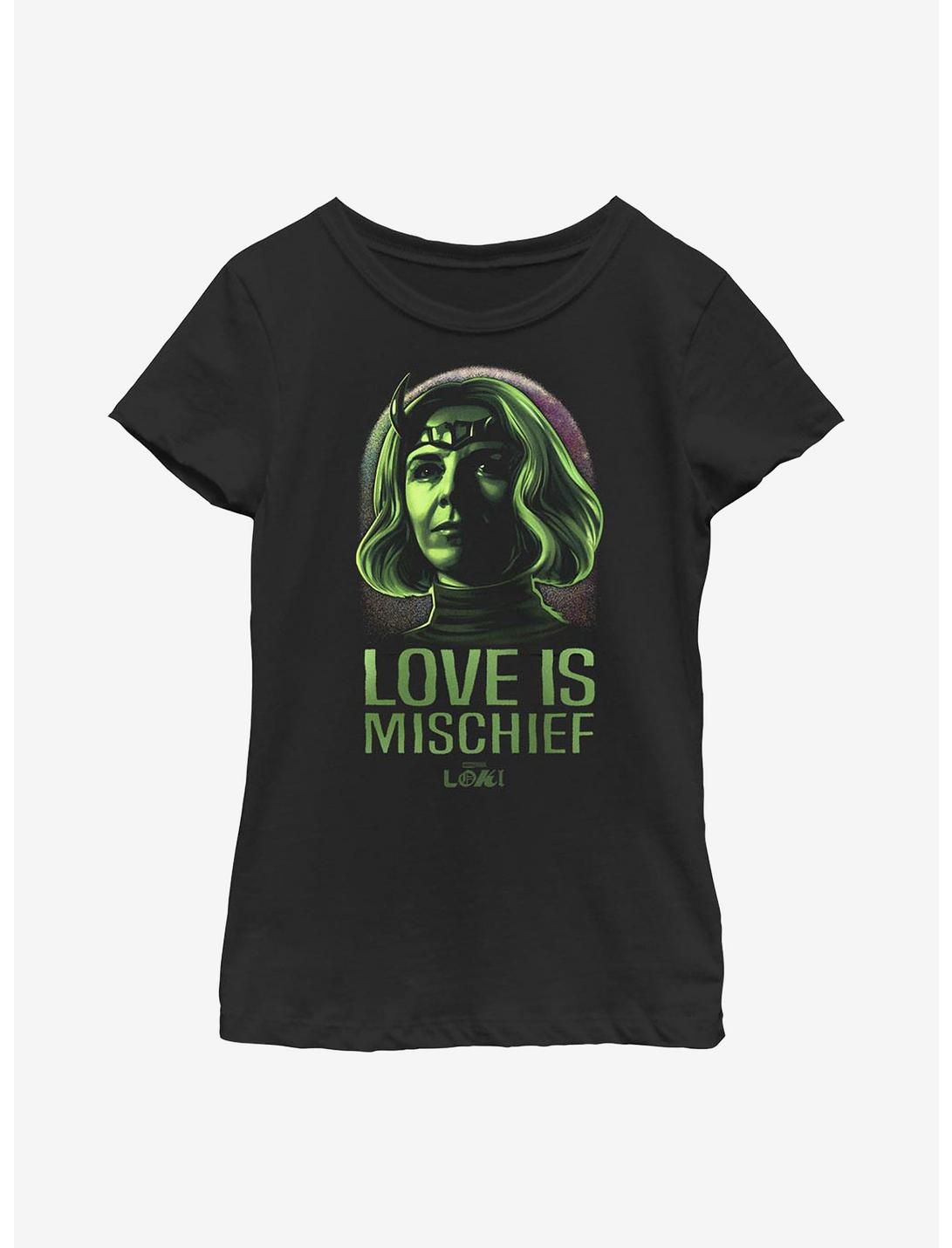 Marvel Loki Love Is Mischief Sylvie Youth Girls T-Shirt, BLACK, hi-res