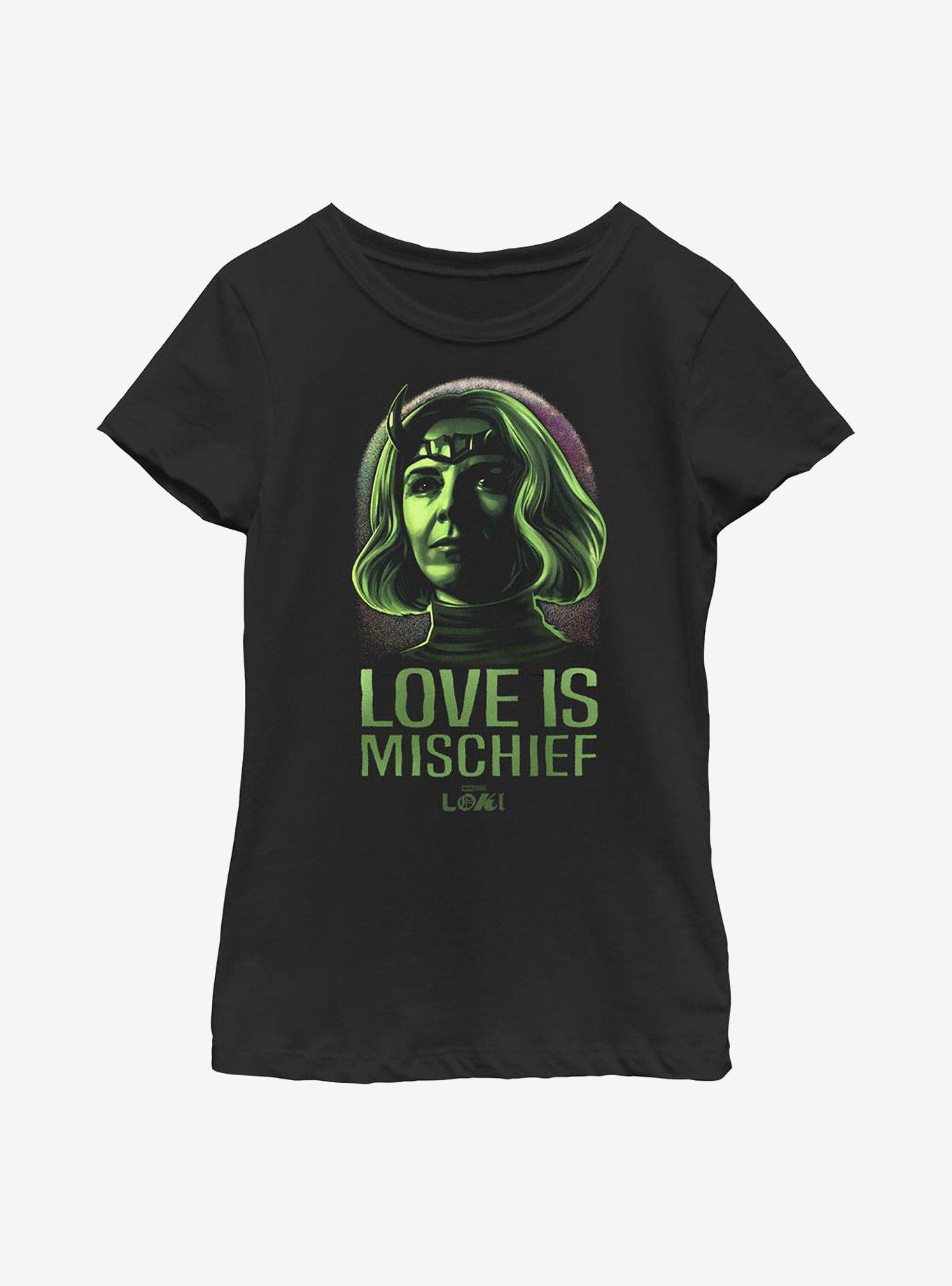 Marvel Loki Love Is Mischief Sylvie Youth Girls T-Shirt, , hi-res