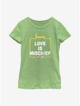 Marvel Loki Love Is Mischief Youth Girls T-Shirt, GRN APPLE, hi-res