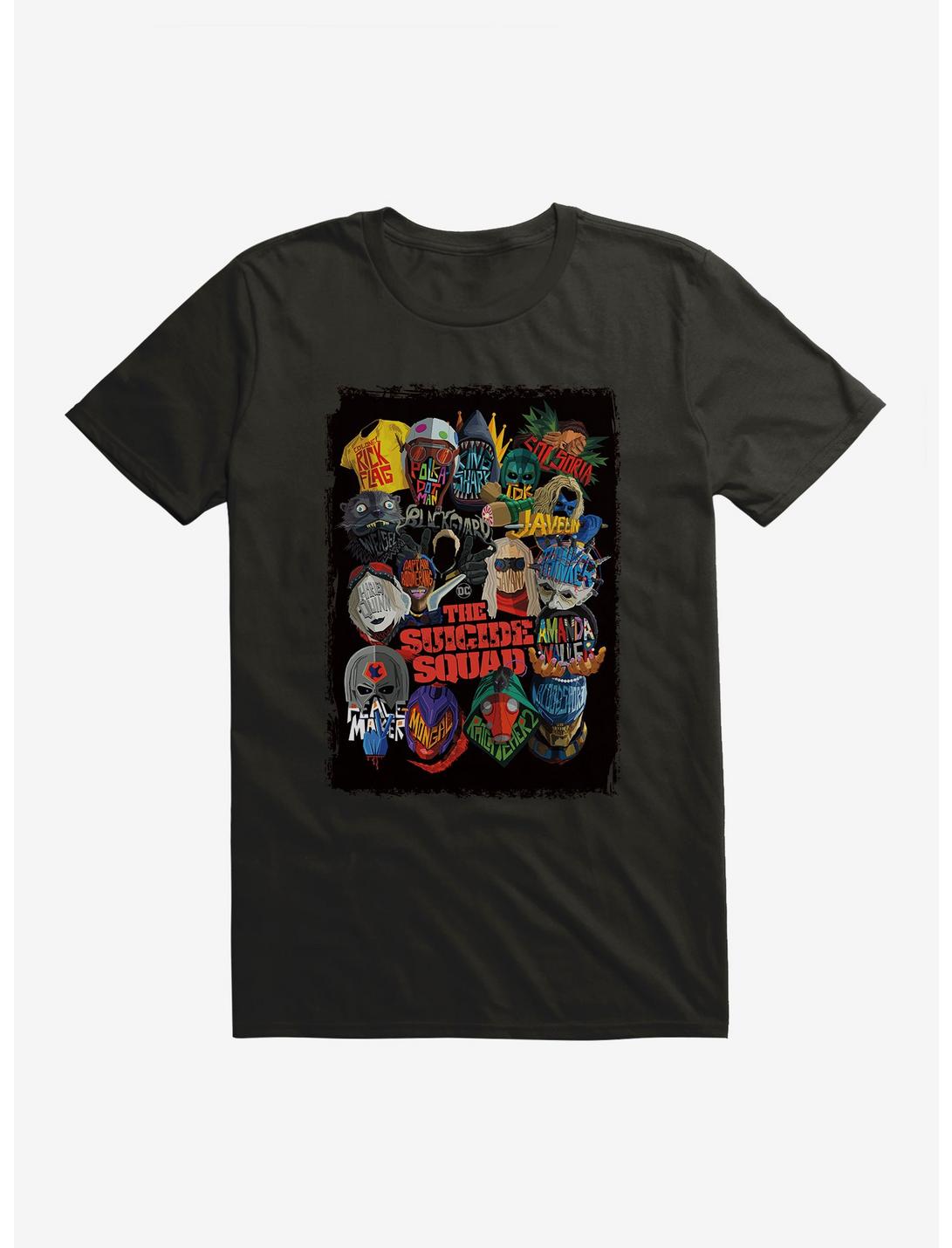 DC The Suicide Squad Character Outlines T-Shirt, BLACK, hi-res