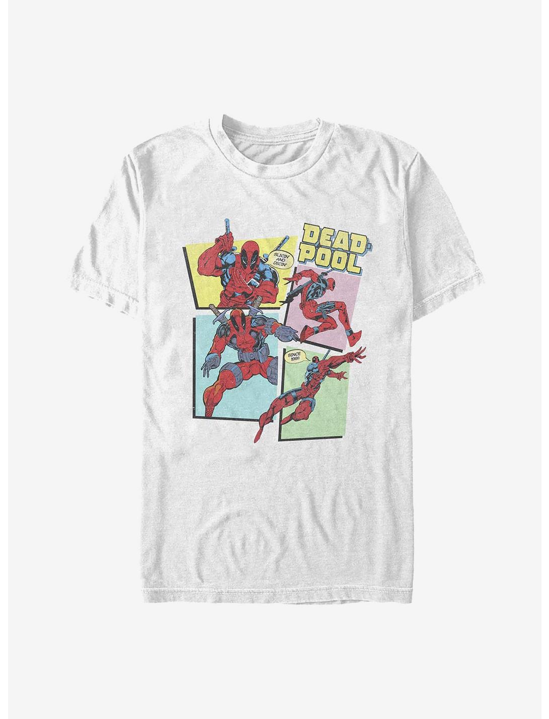 Marvel Deadpool 90's Group Panels T-Shirt, WHITE, hi-res