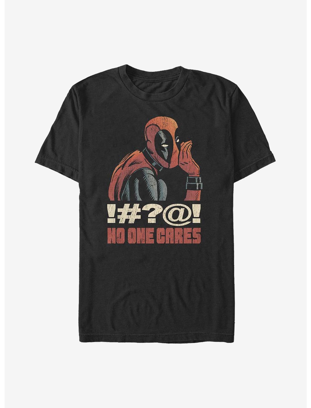 Marvel Deadpool No One Cares T-Shirt, BLACK, hi-res
