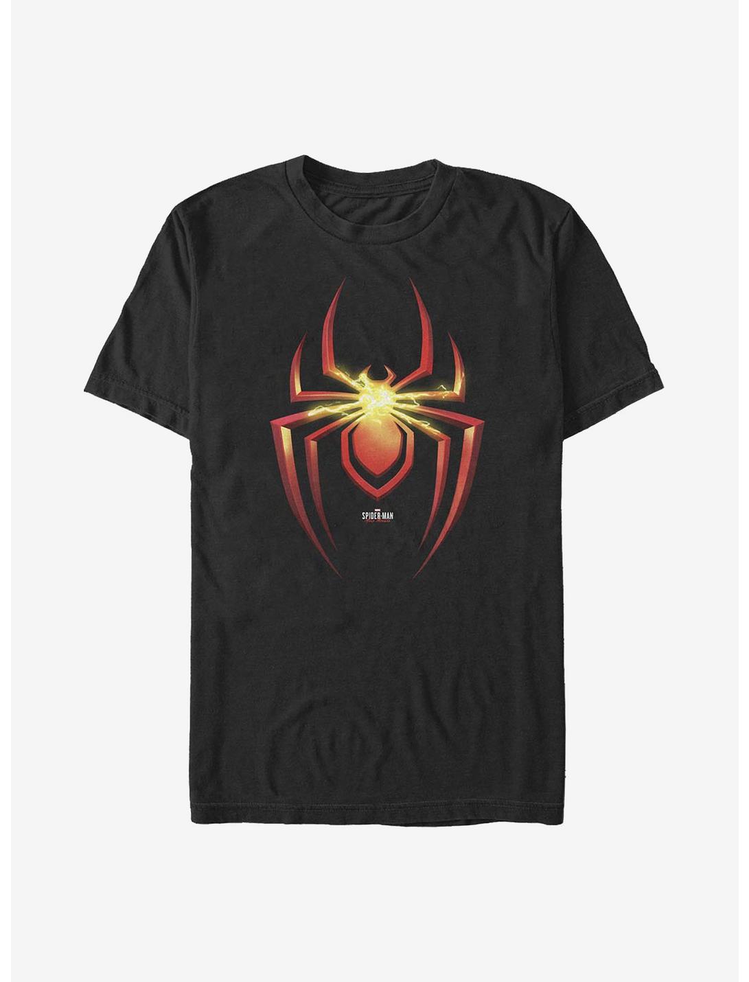 Marvel Spider-Man Electric Emblem T-Shirt, BLACK, hi-res