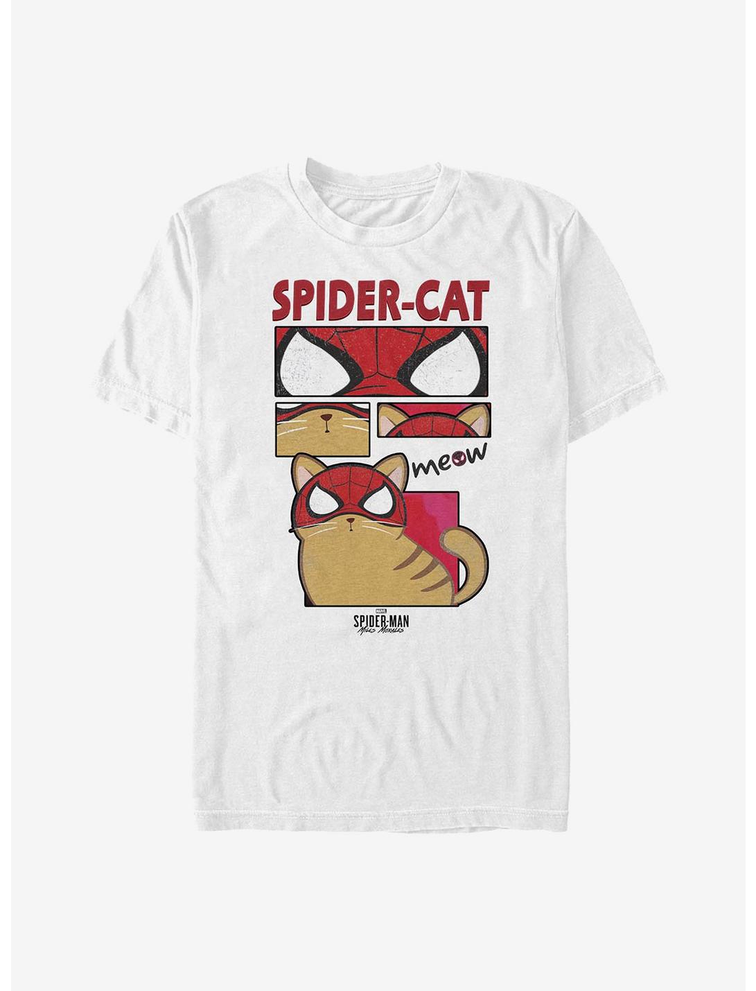 Marvel Spider-Man Spider Cat Panels T-Shirt, WHITE, hi-res