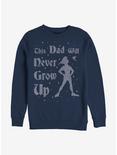 Disney Peter Pan This Dad Will Never Grow Up Crew Sweatshirt, NAVY, hi-res