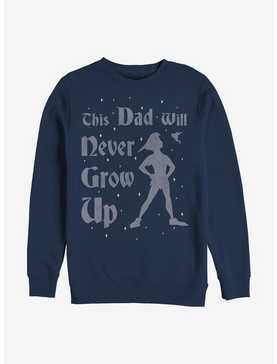 Disney Peter Pan This Dad Will Never Grow Up Crew Sweatshirt, , hi-res