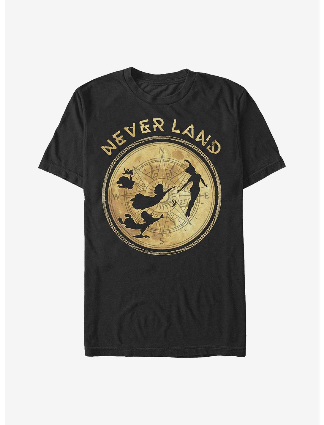 Disney Peter Pan Compass To Neverland T-Shirt, BLACK, hi-res