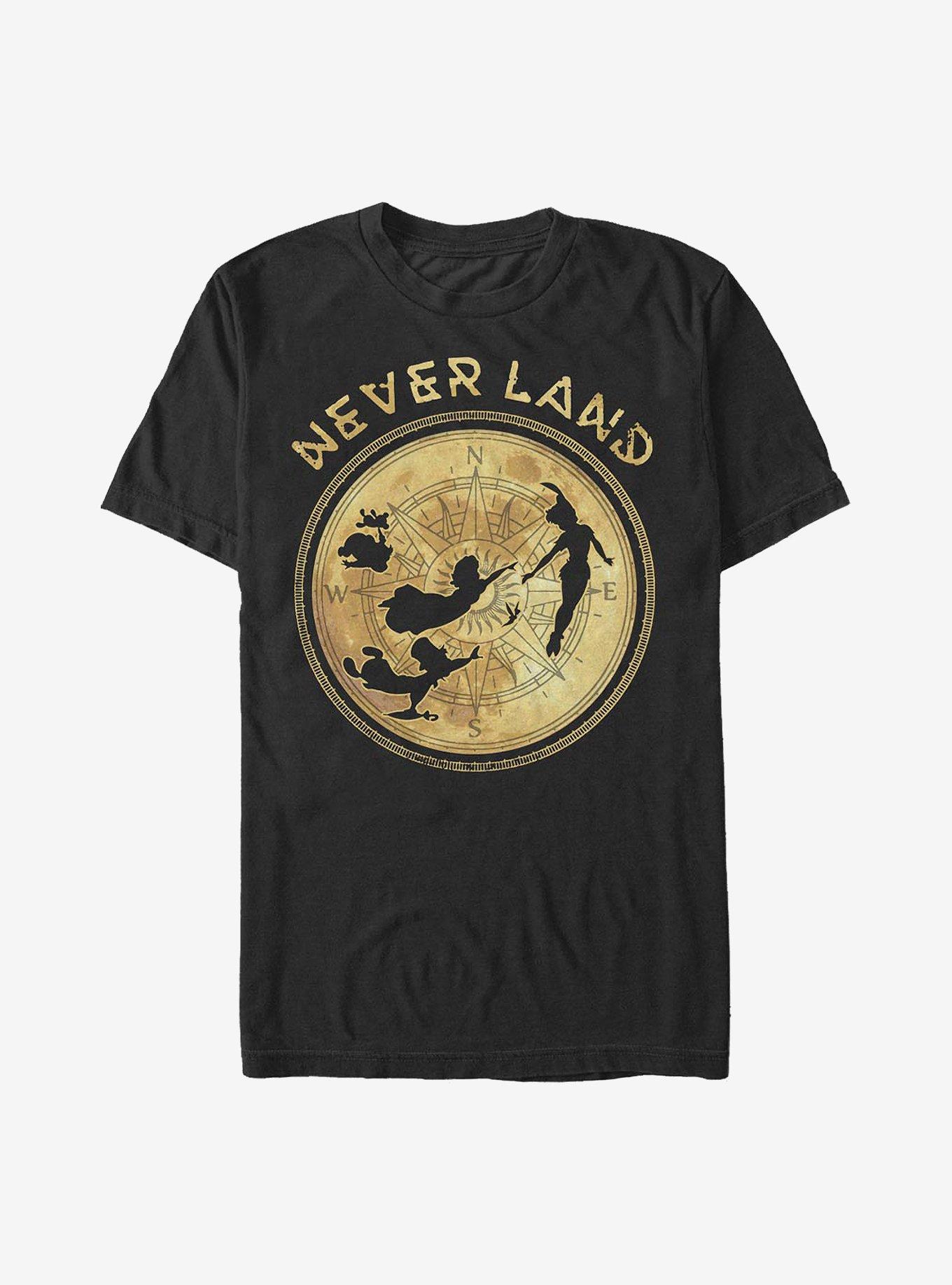 Disney Peter Pan Compass To Neverland T-Shirt, BLACK, hi-res