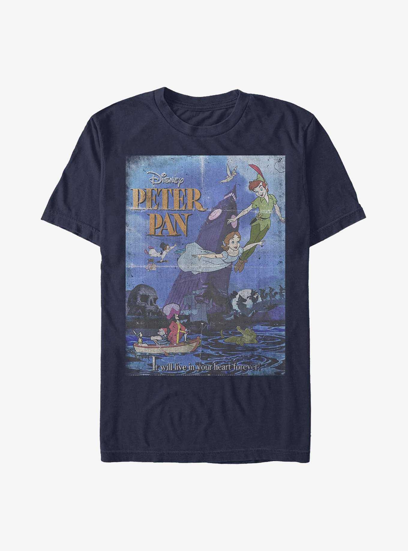 Disney Peter Pan Movie Poster T-Shirt, NAVY, hi-res
