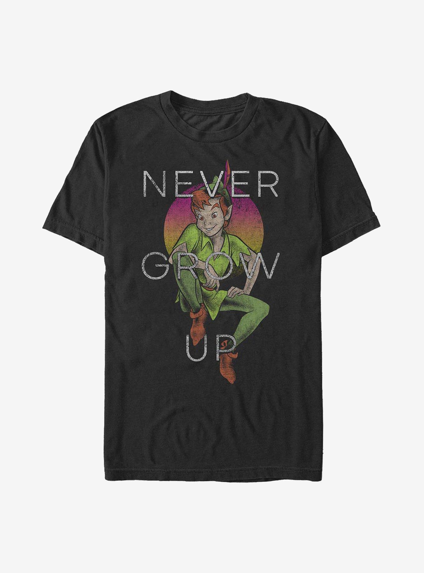 Disney Peter Pan Never Grow Up T-Shirt, BLACK, hi-res