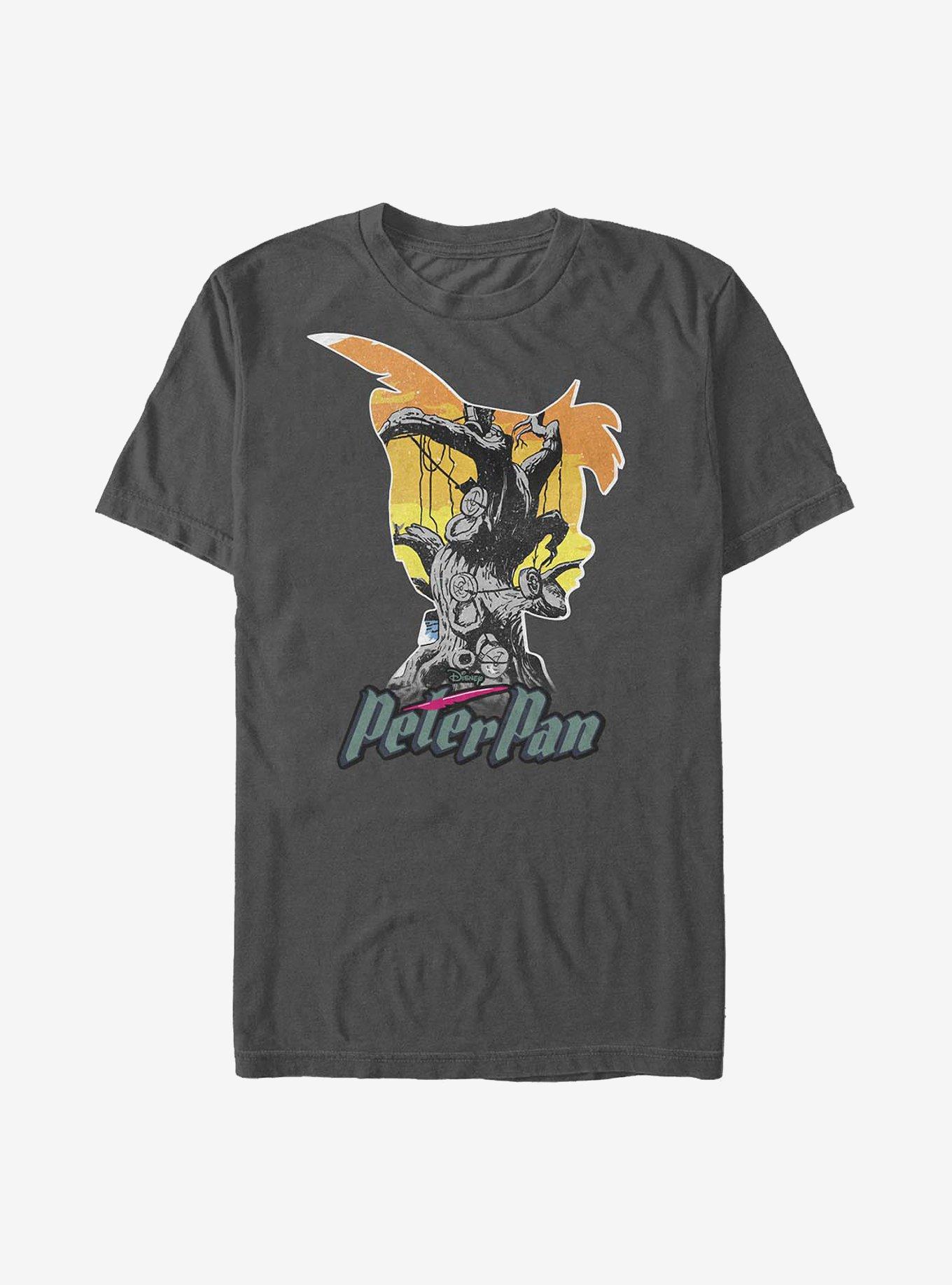 Disney Peter Pan Peter Silhouette T-Shirt, CHARCOAL, hi-res