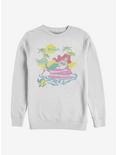 Disney The Little Mermaid Retro Beach Crew Sweatshirt, WHITE, hi-res
