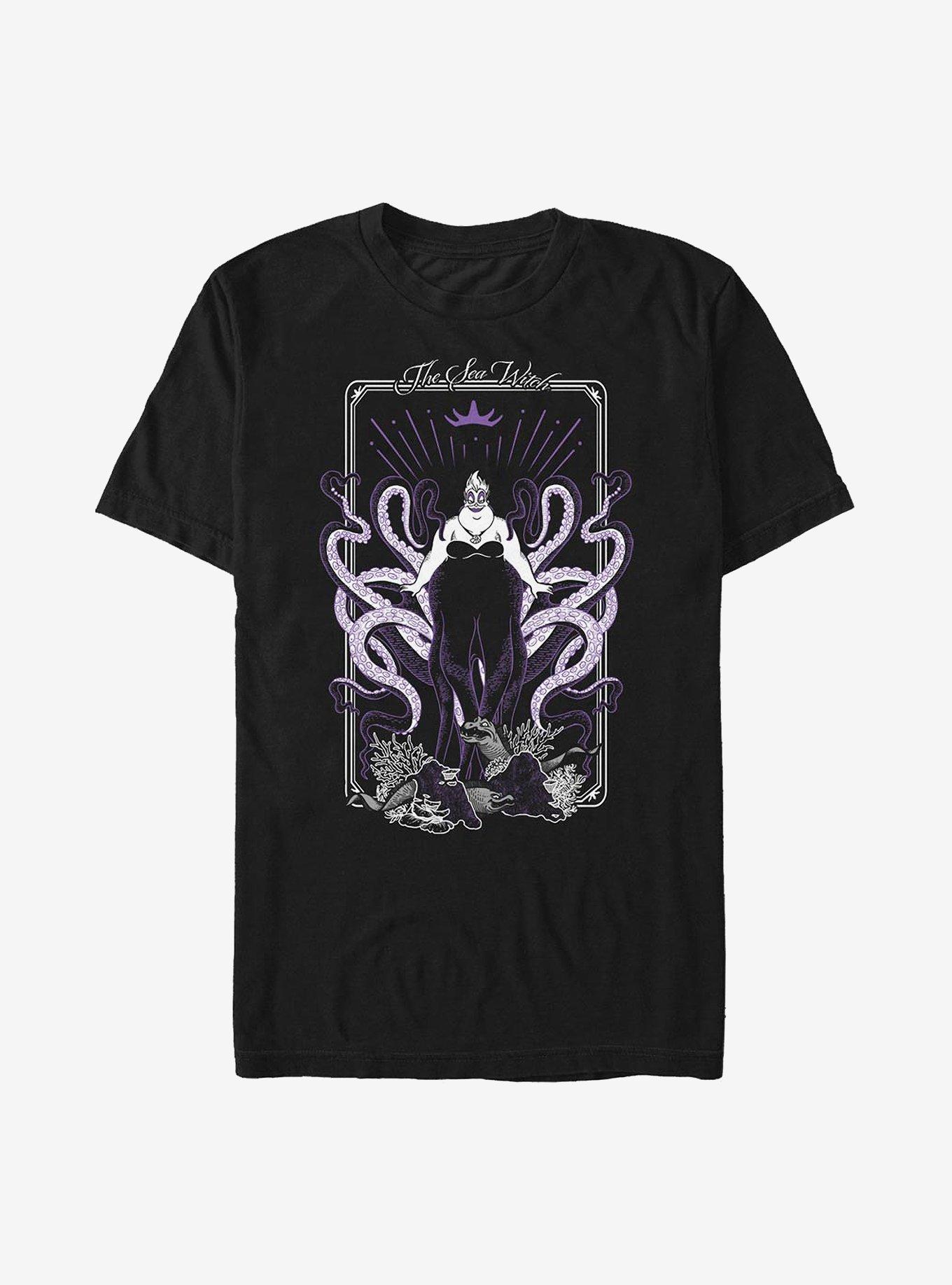 Disney The Little Mermaid Tough Witch Tarot T-Shirt, BLACK, hi-res