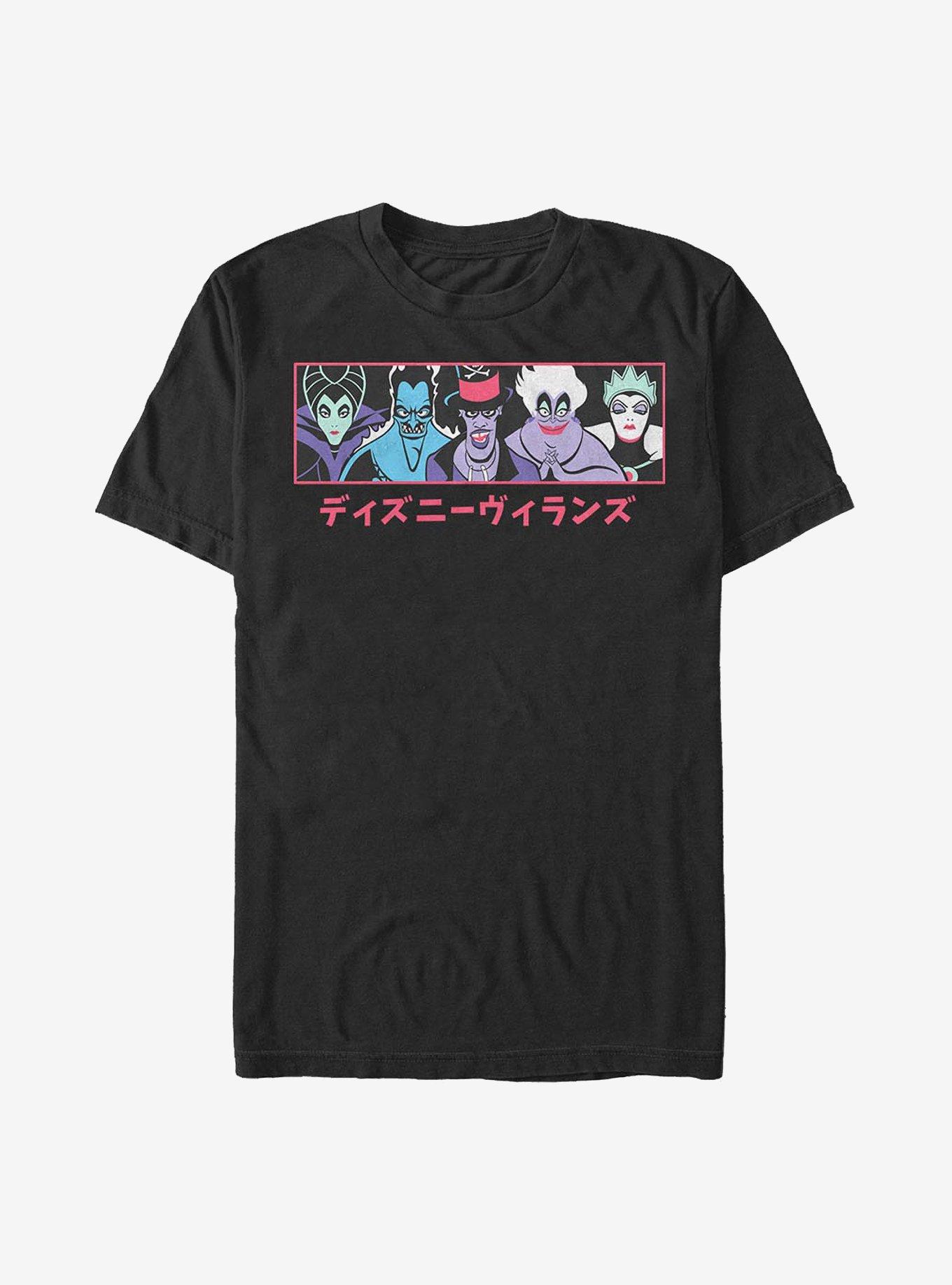 Disney Villains Japanese Text T-Shirt, , hi-res
