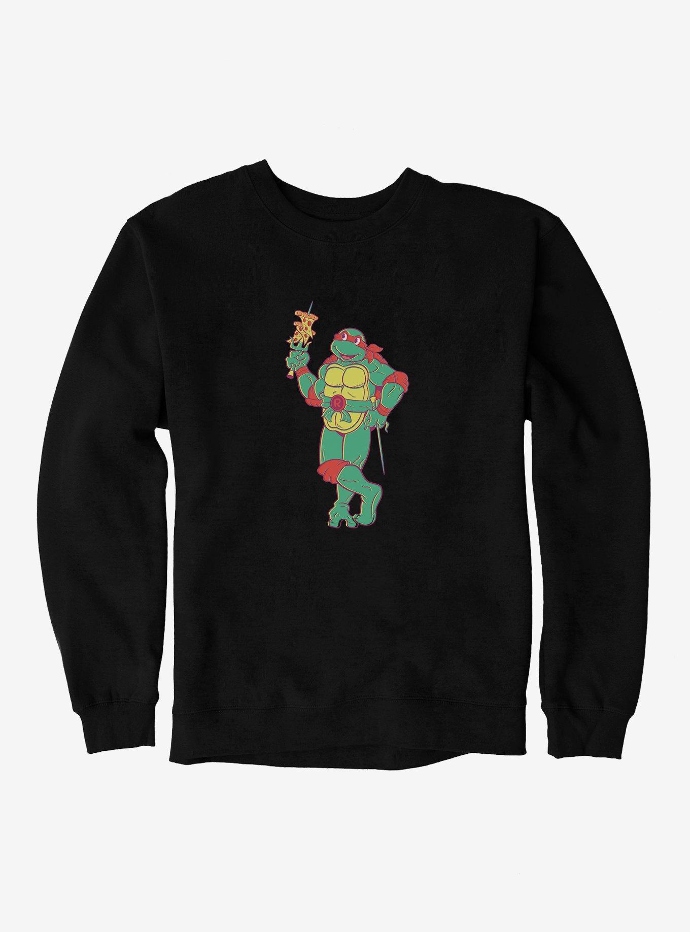Teenage Mutant Ninja Turtles Raphael Eating Pizza Mens Sweatshirt, , hi-res