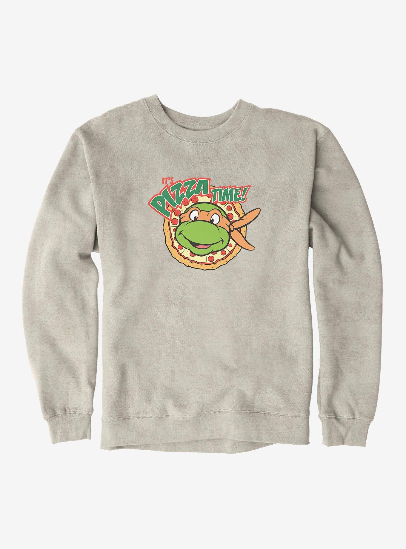 Teenage Mutant Ninja Turtles Michelangelo Pizza Time Mens Sweatshirt, , hi-res