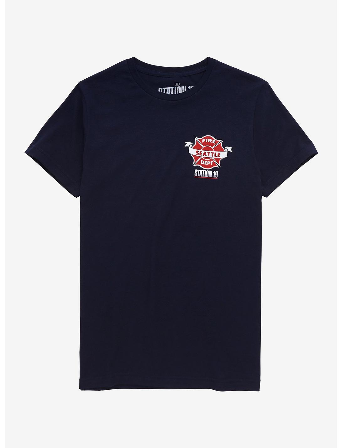 Station 19 Fire Department Logo Women's T-Shirt - BoxLunch Exclusive, BLACK, hi-res