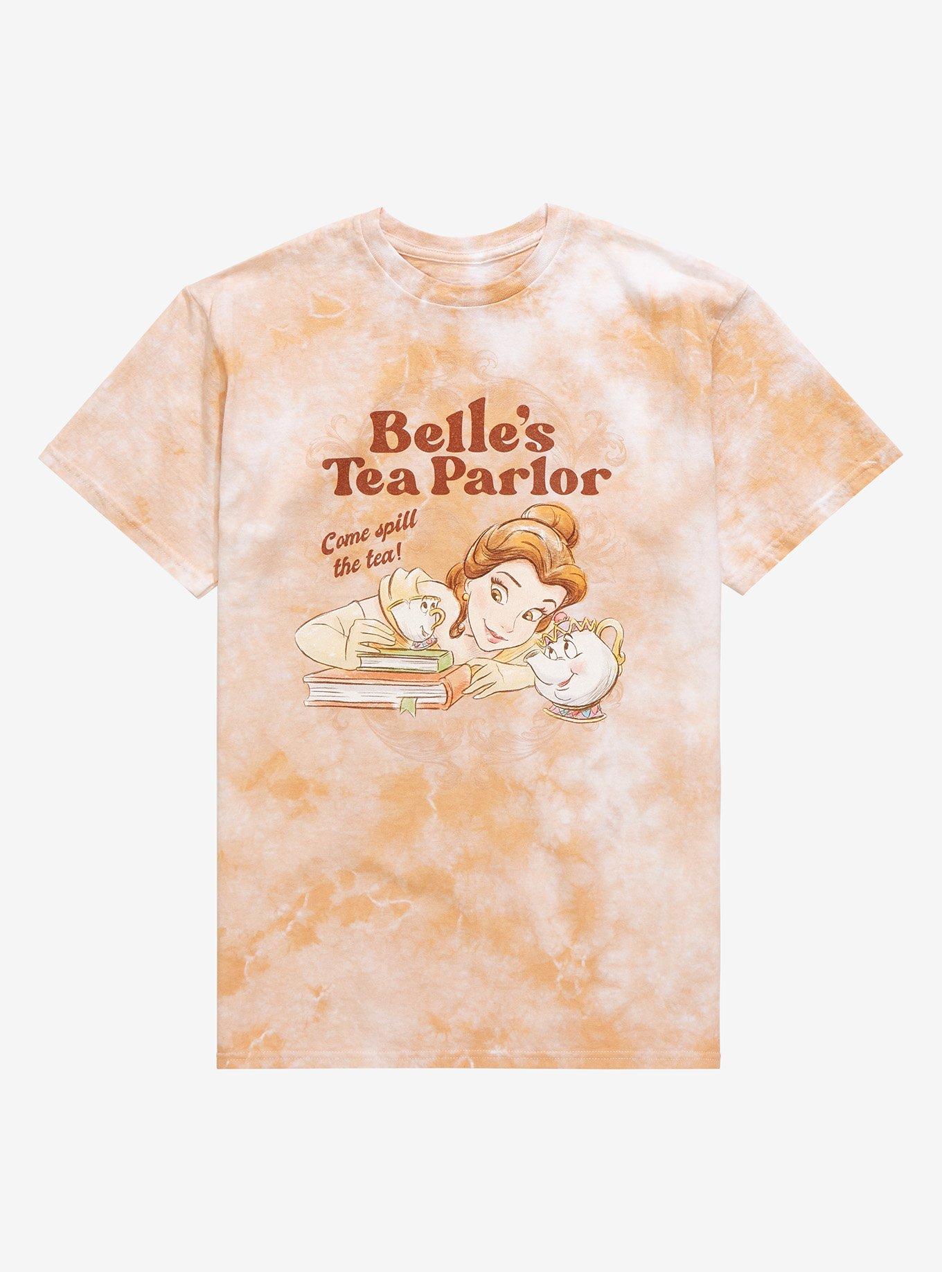 Disney Beauty and the Beast Belle's Tea Parlor Women's Tie-Dye T