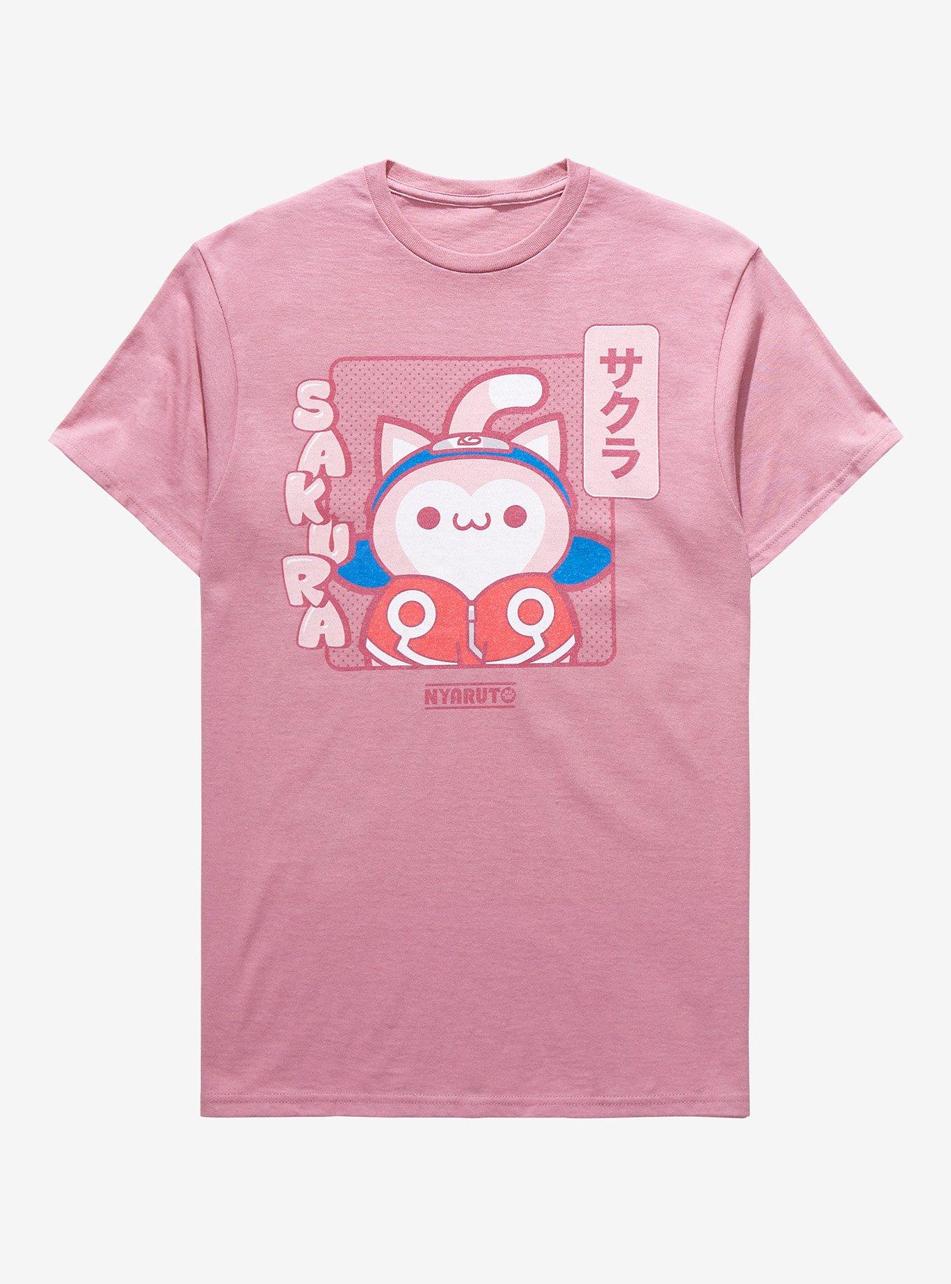 Nyaruto Sakura Haruno Character Portrait Women&rsquo;s T-Shirt - BoxLunch Exclusive, LIGHT PINK, hi-res